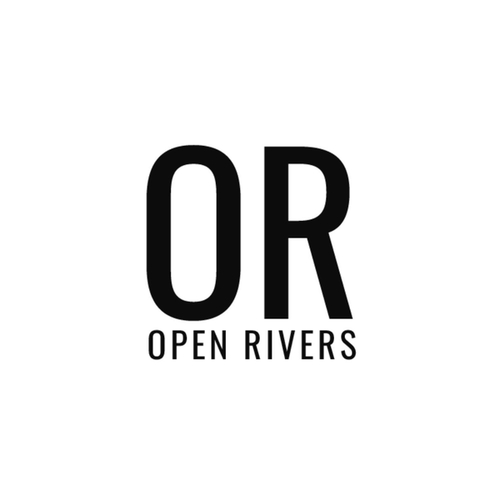 Logo: OR Open Rivers in narrow font